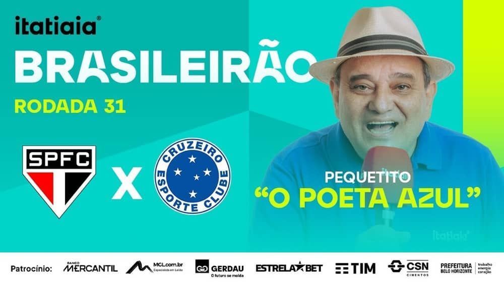 São Paulo x Cruzeiro: assista, ao vivo, à transmissão da Itatiaia