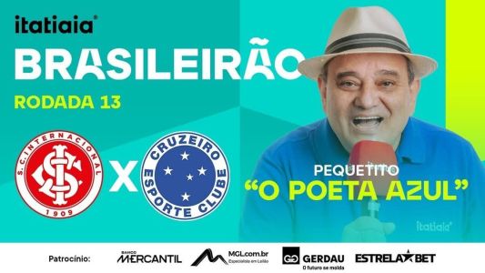 Pequetito vai narrar a partida entre Inter e Cruzeiro, no Beira-Rio