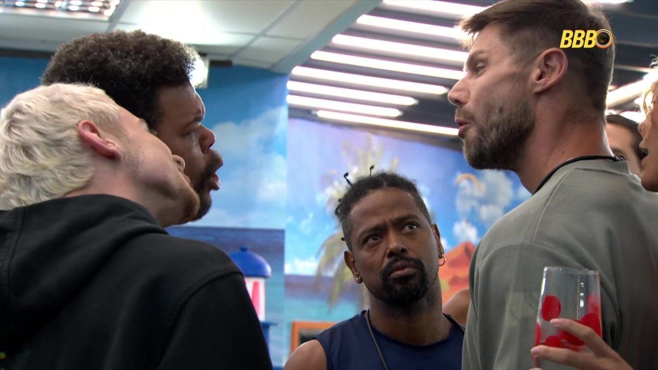 BBB 26 tem ameaça de agressão após briga entre Jonas, Babu e Juliano
