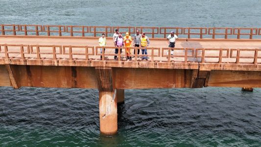 Ponte apresentou trincas na estrutura