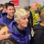 Pia Sundhage acompanha partida entre Austrália e Nigéria no estádio