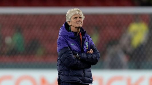 Pia Sundhage durante partida da Copa do Mundo Feminina