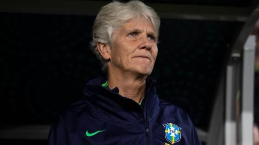 Pia Sundhage, treinadora da Seleção, durante derrota para a França na Copa do Mundo Feminina