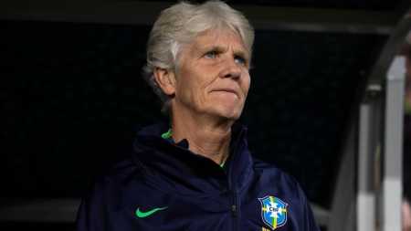 Pia Sundhage, treinadora da Seleção, durante derrota para a França na Copa do Mundo Feminina