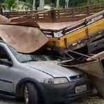 Mecânico lamenta carro destruído por caminhão na Grande BH: 'chassi retorceu'