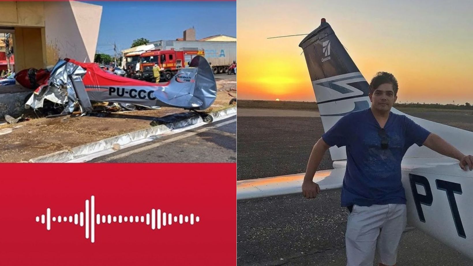 Piloto relata falha à torre de comando antes de avião cair sobre van e moto em Teresina; ouça