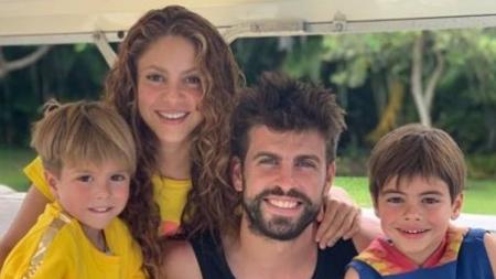 Piqué e Shakira têm dois filhos: Sasha e Milan
