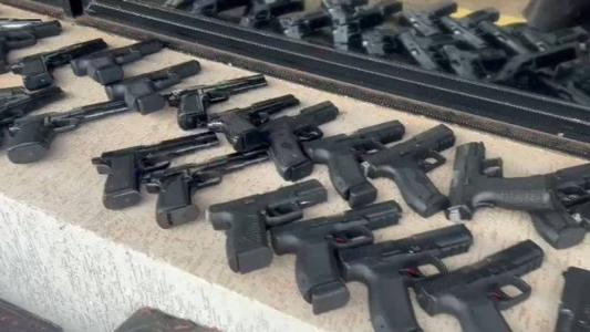 Pistolas apreendidas