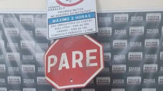 Placa foi apreendida