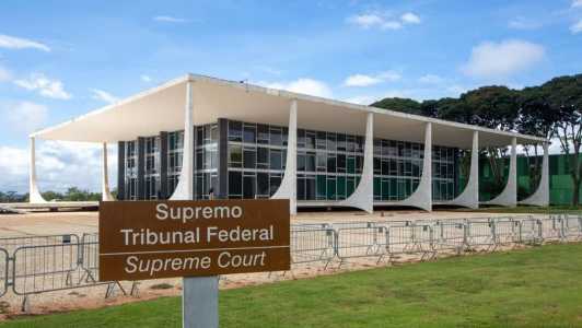 Placa que sinaliza a sede do Supremo Tribunal Federal