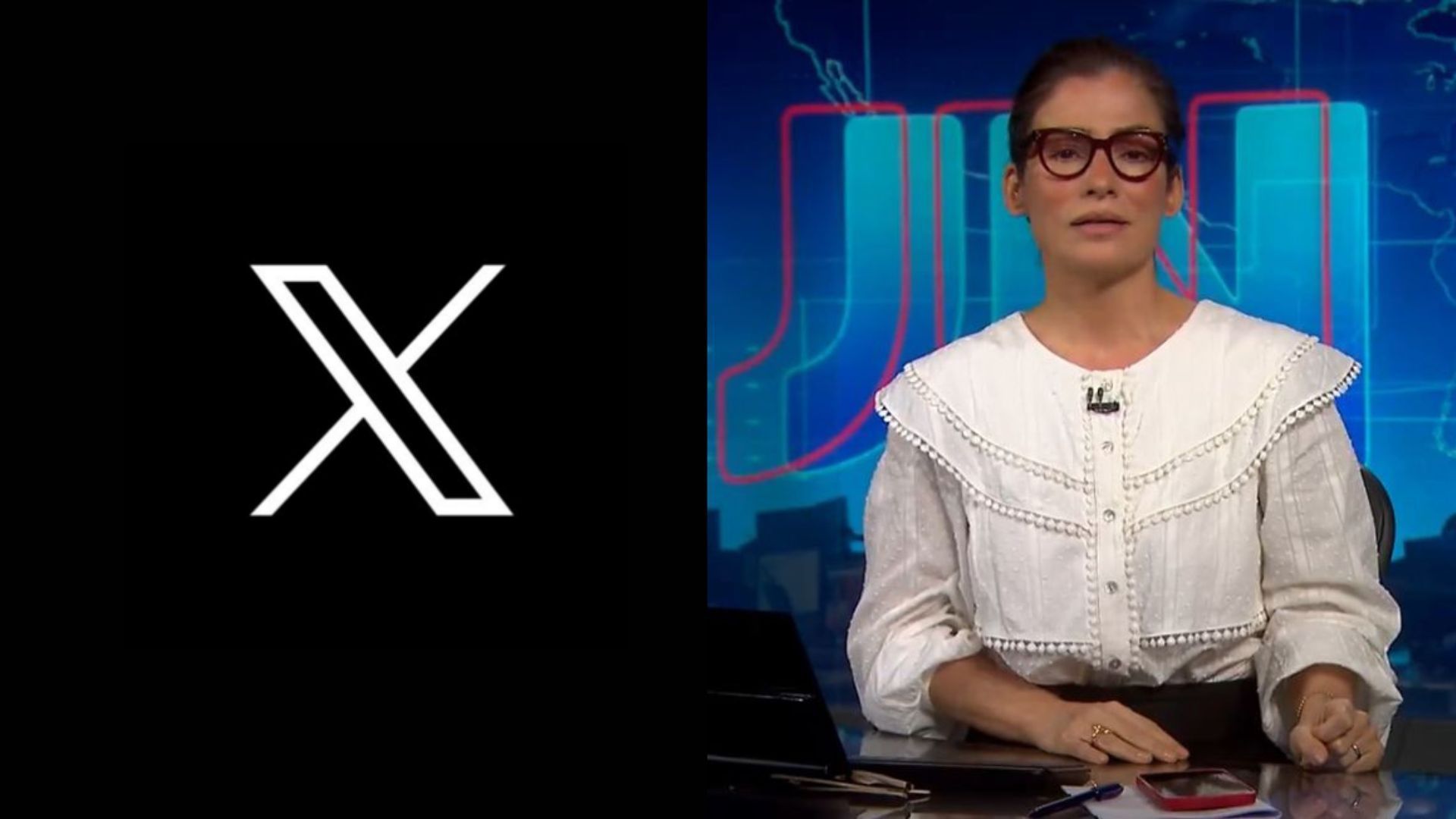 Plantão da Globo alerta para suspensão do X, antigo Twitter, no Brasil; veja