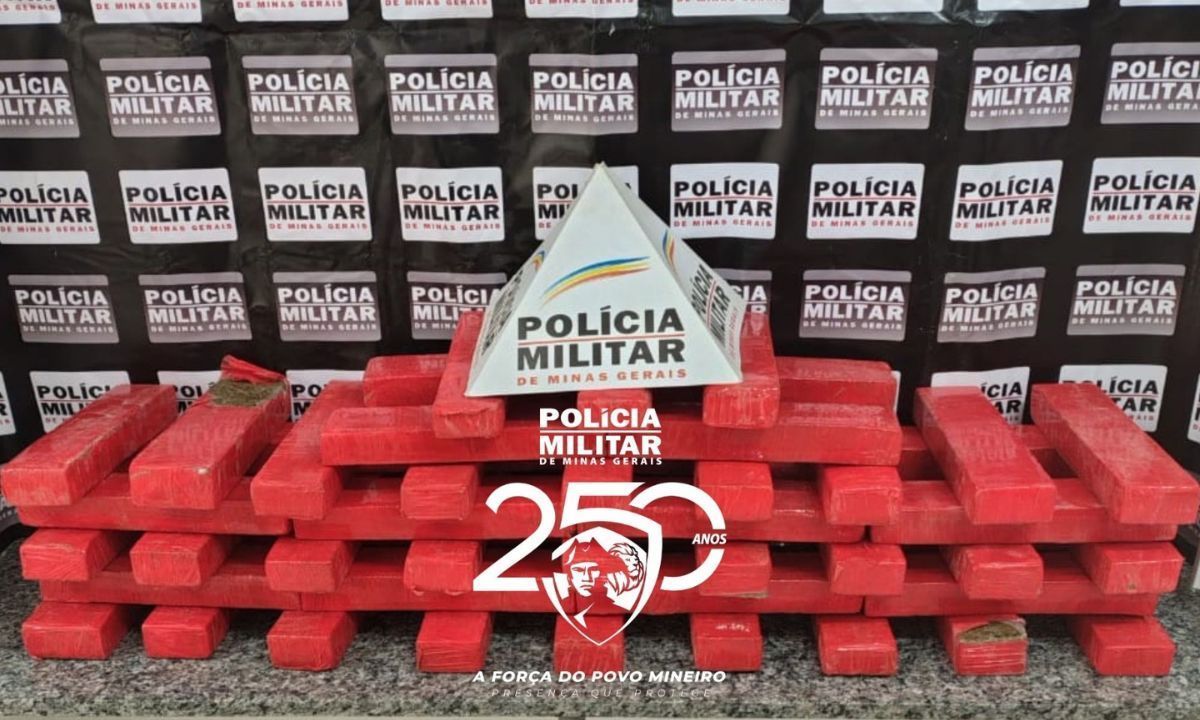 PM apreende 50 barras de maconha deixadas em malas em Tocantins (MG)