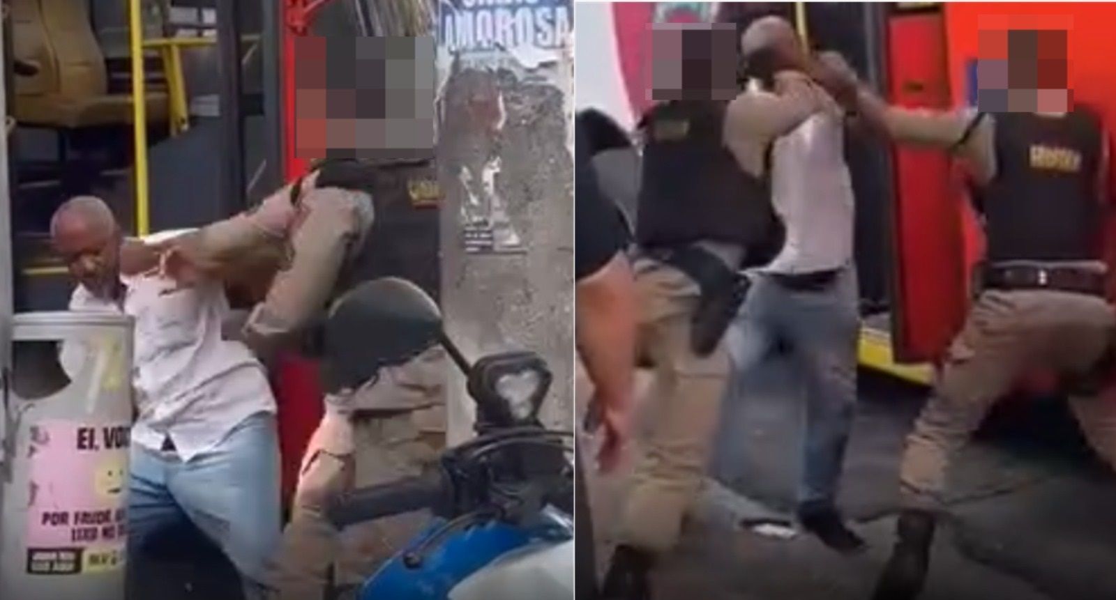 Vídeo: policial é filmado agredindo motorista de ônibus em BH após confusão