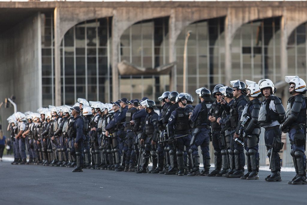 PM monitora Esplanada dos Ministérios durante manifestação convocada por Nikolas