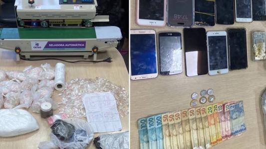 PMs encontraram drogas, dinheiro e celulares na casa do condenado