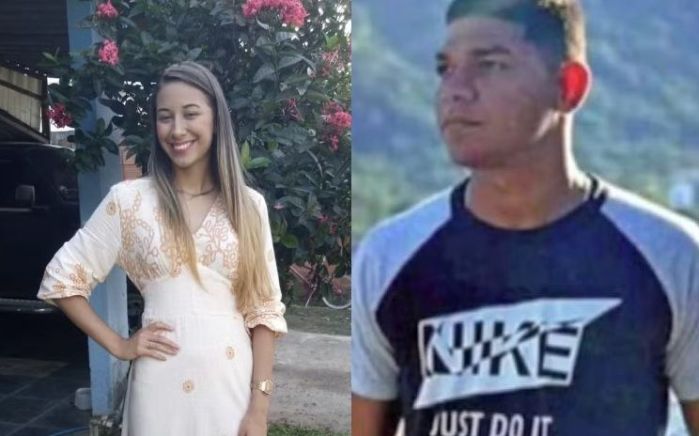 Corpos de Júlia Santos de Oliveira, de 17 anos, e João Pedro Ramos das Neves, de 20 anos, foram encontrados dentro de um carro