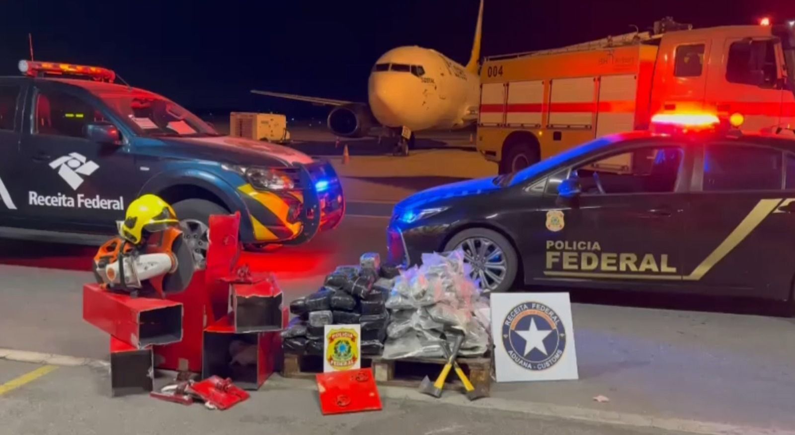 Operação apreende 150 kg de haxixe em carga no Aeroporto de Confins