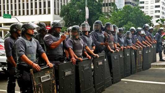 Polícia Militar de SP em ação na Avenida Paulista