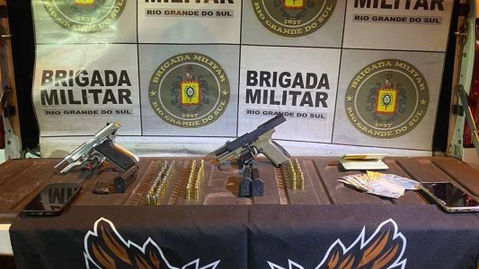 Polícia Militar do Rio Grande do Sul apreendeu armas e munições junto ao homem