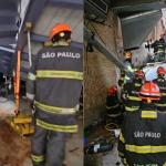 Polícia realiza perícia em restaurante onde funcionária morreu após desabamento em SP