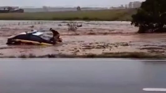 Policial federal subiu em viatura para se salvar