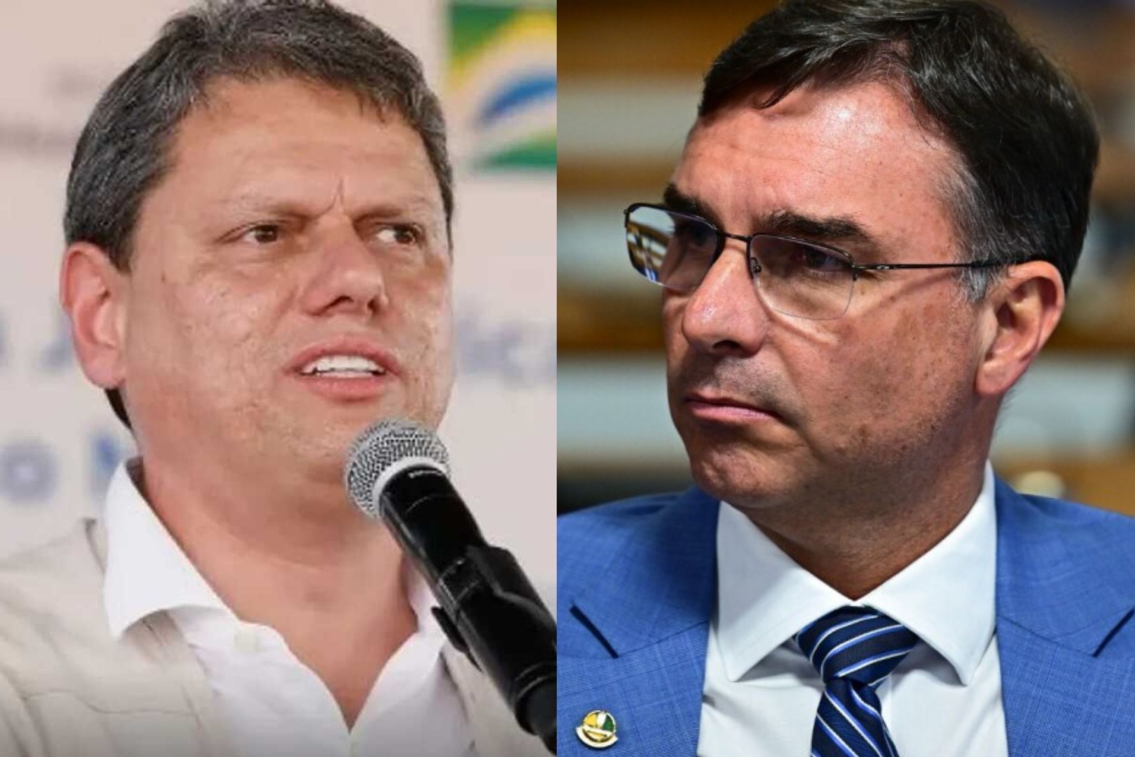 Tarcísio e Flávio Bolsonaro vão se reunir nesta sexta (27) para discutir eleições