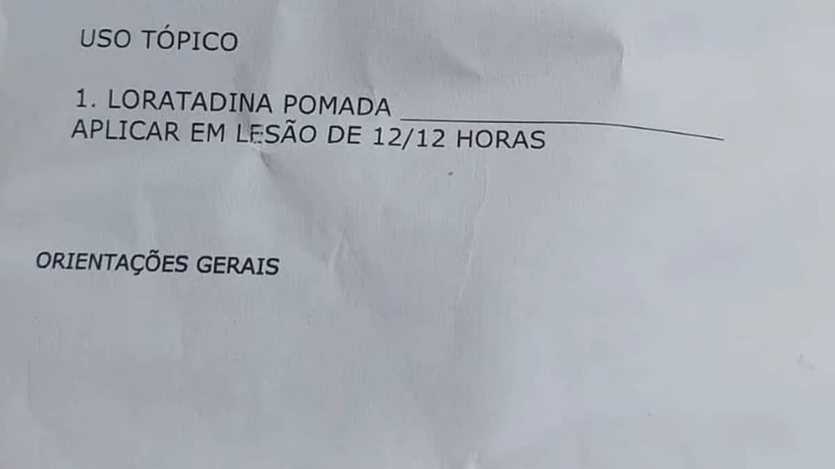 Médica receita ‘pomada de loratadina’, remédio que não existe, para tratar bebê de 10 meses