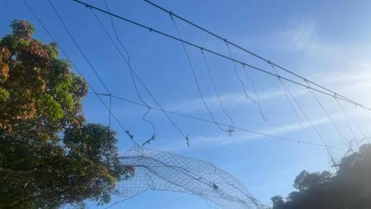 Ponte suspensa foi destruída em 2021