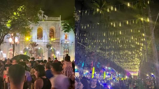 População compareceu à inauguração da iluminação de Natal em BH