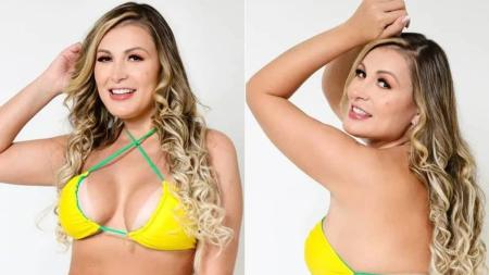 Postando uma foto sensual no Instagram, a famosa ironizou as críticas avaliando o tamanho de seus glúteos
