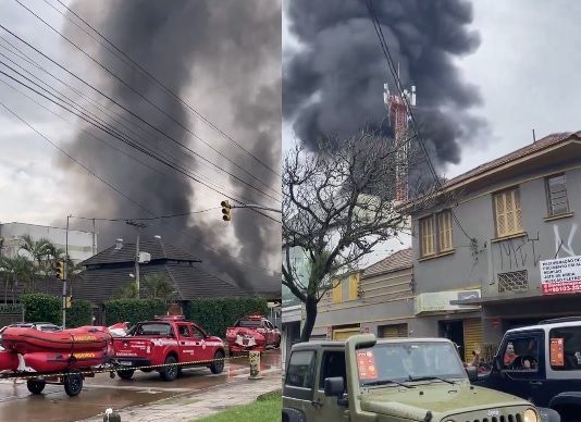 Em meio a chuva histórica, posto de gasolina explode em Porto Alegre (RS)