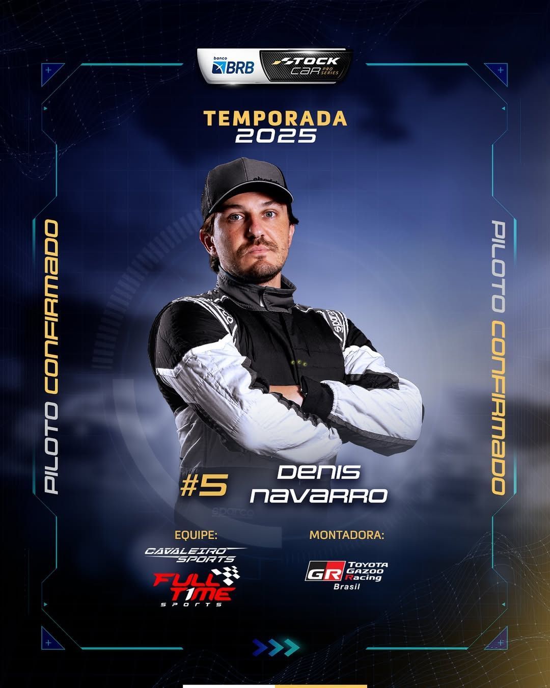 Denis Navarro volta à Cavaleiro Full Time para temporada 2025 da Stock Car