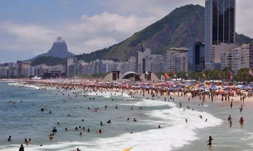 Praia de Copacabana, no Rio de Janeiro