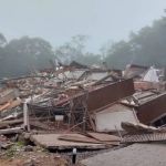Prédio desaba em Gramado (RS) após apresentar rachaduras causadas pelas chuvas