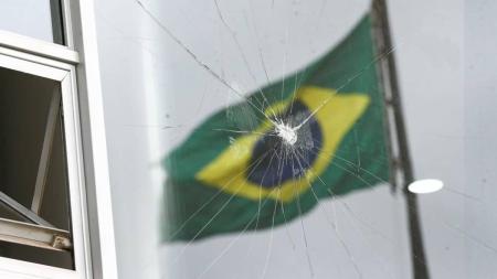 Prédio do Congresso Nacional ficou destruído após invasão de bolsonaristas