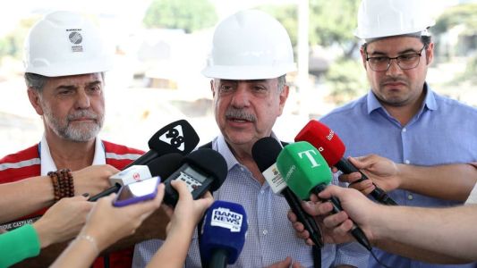 Prefeito de BH visitou obras de bacia de contenção de enchentes nesta quinta