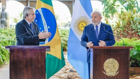 Presidente do Brasil, Luiz Inácio Lula da Silva e presidente da Argentina, Alberto Fernandez
