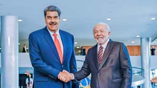 Presidente do Brasil, Luiz Inácio Lula da Silva e presidente da Venezuela, Nicolas Maduro