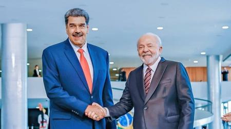 Presidente do Brasil, Luiz Inácio Lula da Silva e presidente da Venezuela, Nicolas Maduro
