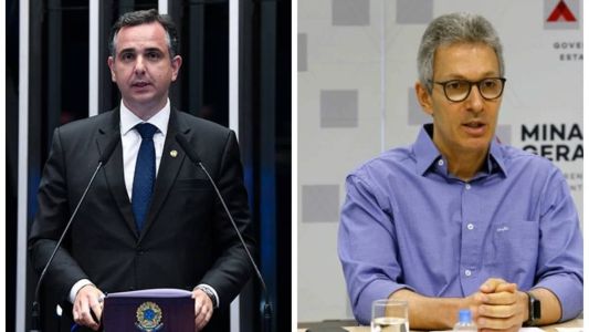 Presidente do Congresso Nacional, Rodrigo Pacheco (PSD) e Governador de Minas, Romeu Zema (Novo)