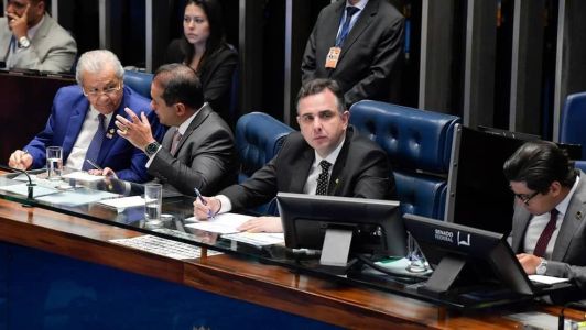 Presidente do Congresso Nacional, senador Rodrigo Pacheco (PSD-MG), se reuniu com líderes nesta quinta-feira (23)