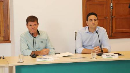 Presidente do Sistema FAEMG, Antônio de Salvo e presidente da Siamig, Mário Campos