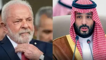 Presidente Luiz Inácio Lula da Silva e príncipe saudita Mohamed Bin Salman