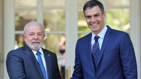 Presidente Luiz Inácio Lula da Silva e primeiro-ministro, Pedro Sanchez
