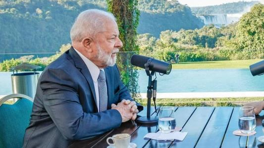 Presidente Lula durante live Conversa com o Presidente na Argentina
