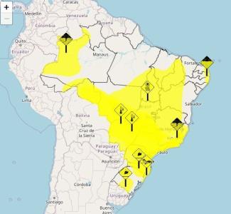 Previsão do tempo: 24 estados e o DF estão em alerta para chuva, frio e baixa umidade