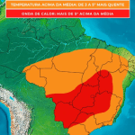 Nova onda de calor deve aumentar 5ºC na temperatura de parte do Brasil até próximo ao Natal