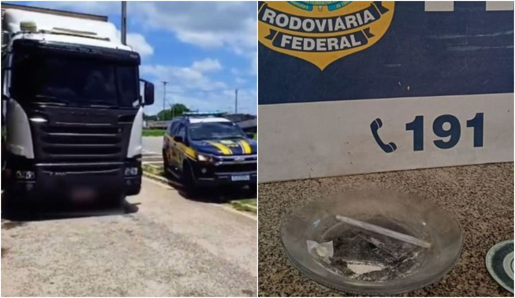 PRF prende caminhoneiro que usou cocaína, atropelou policial em moto e fugiu na BR-116