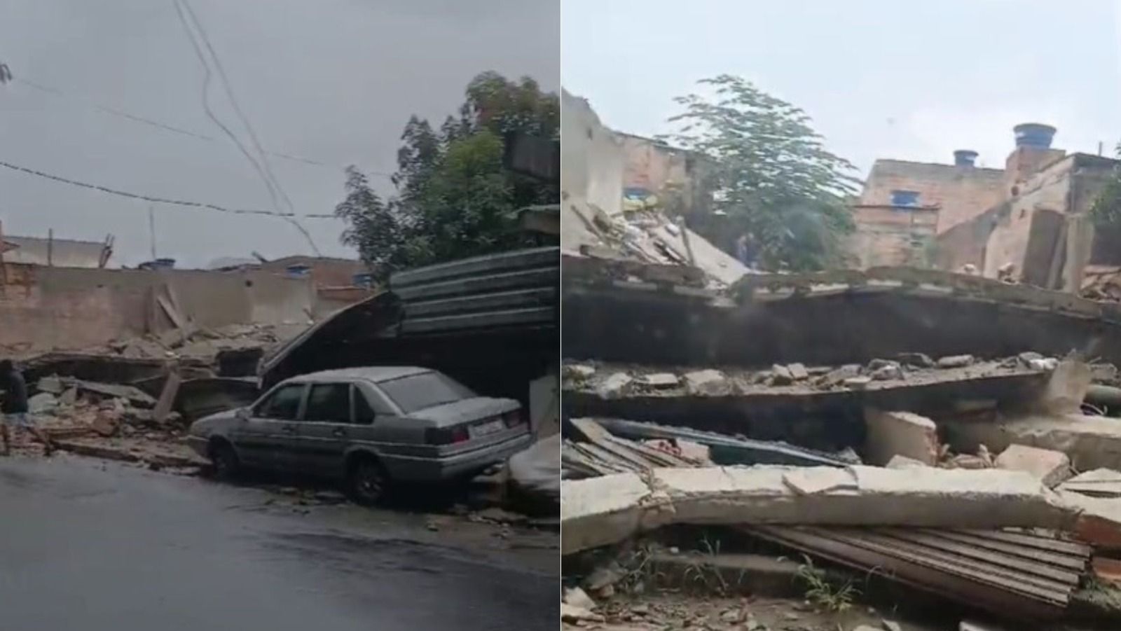 Vizinhos ficam 'isolados' após casa no bairro São Gabriel, região Nordeste de BH, desabar