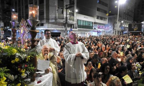 Procissão de Corpus Christi na região Central de Juiz de Fora em 2024